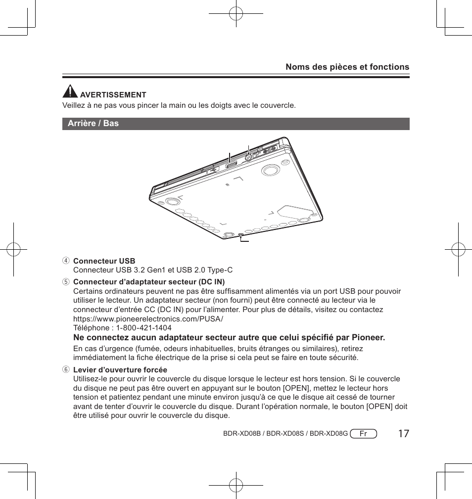 Pioneer BDR-XD08S Portable USB 3.2 Gen 1 Clamshell Optical Drive (Snow White Silver) User Manual | Page 49 / 68