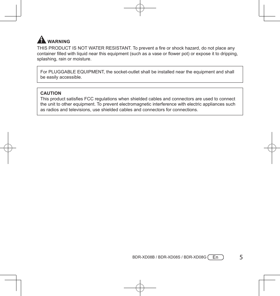 Pioneer BDR-XD08S Portable USB 3.2 Gen 1 Clamshell Optical Drive (Snow White Silver) User Manual | Page 5 / 68