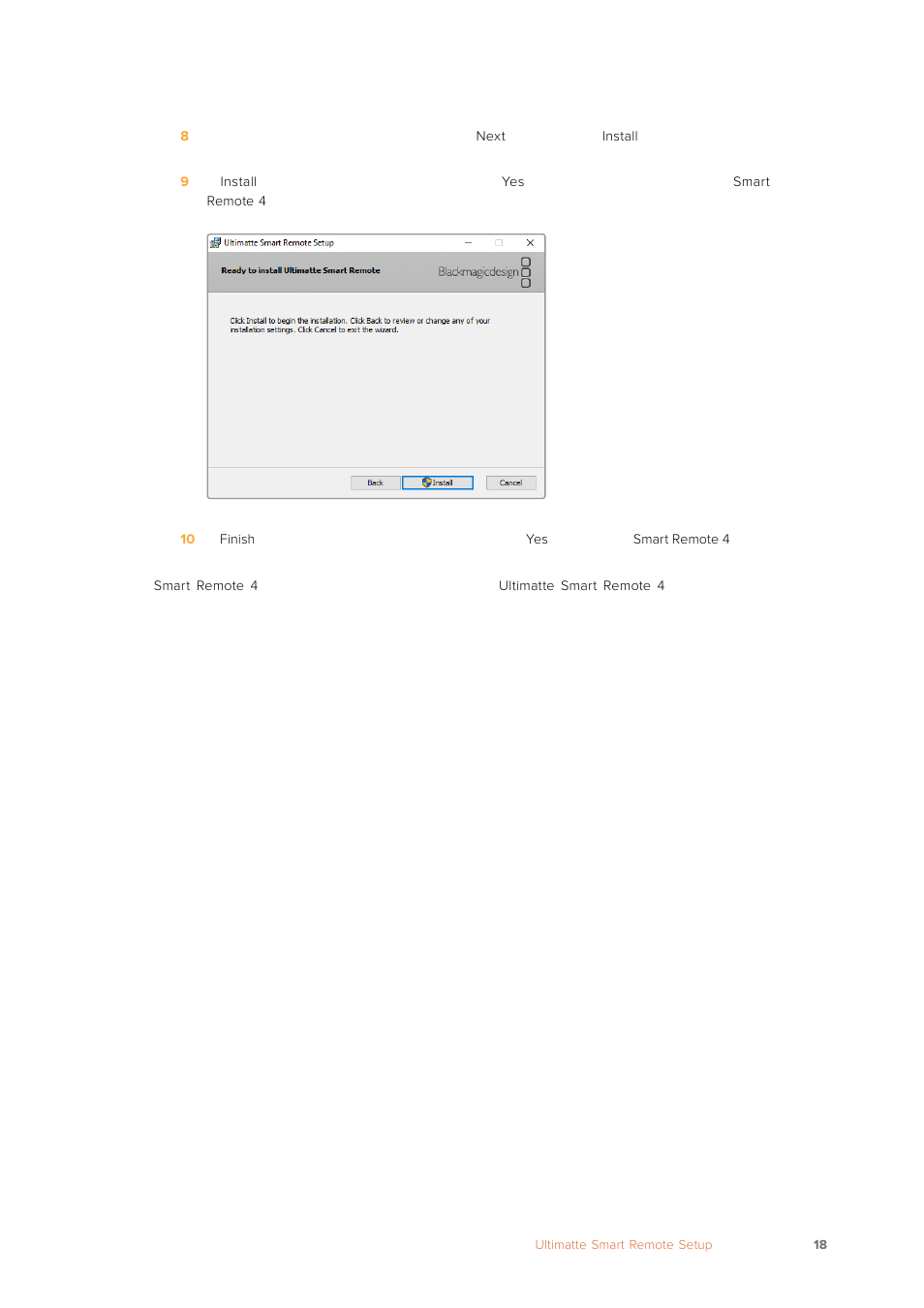 Blackmagic Design Ultimatte SmRemote 4 User Manual | Page 18 / 111