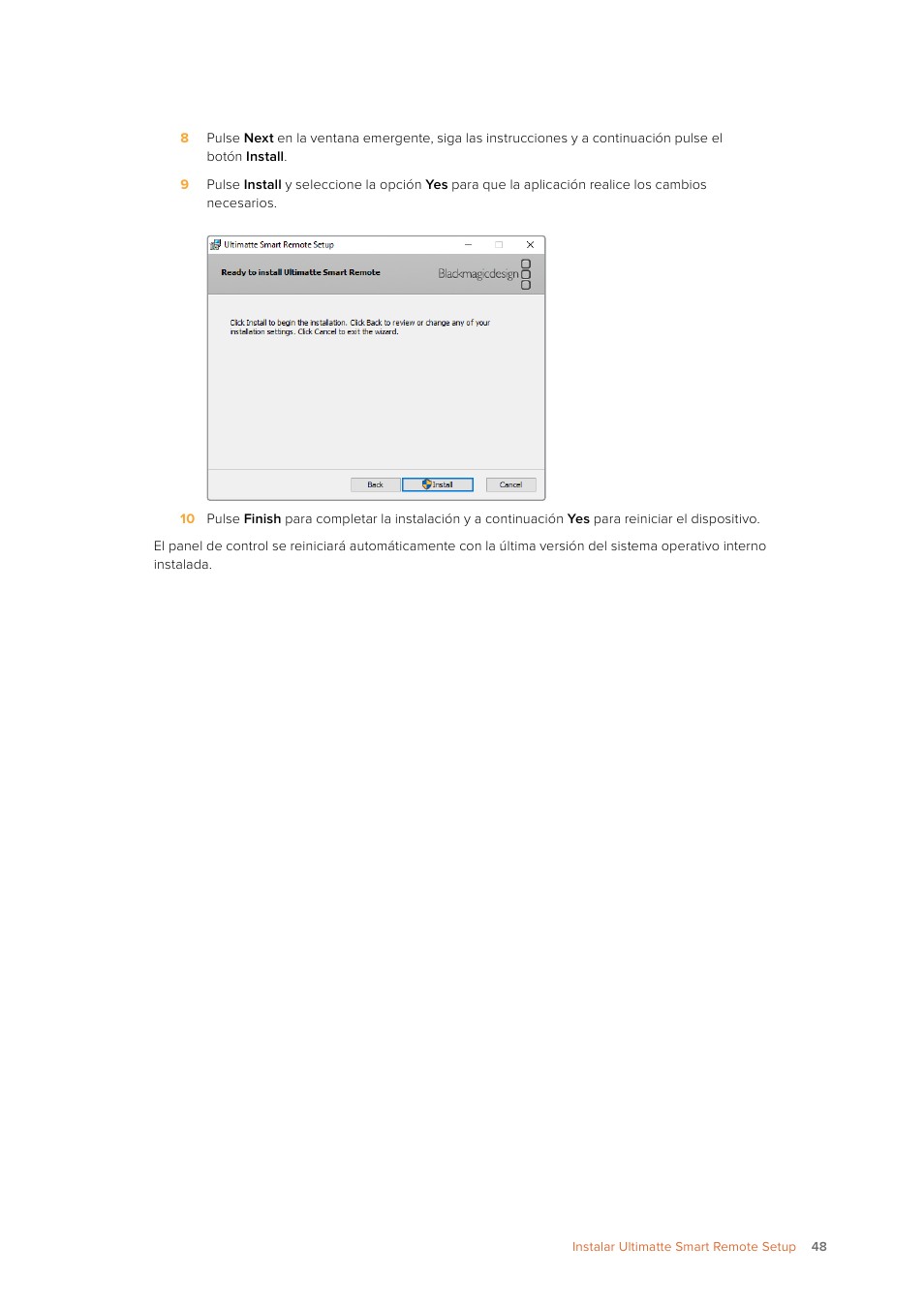 Blackmagic Design Ultimatte SmRemote 4 User Manual | Page 48 / 111