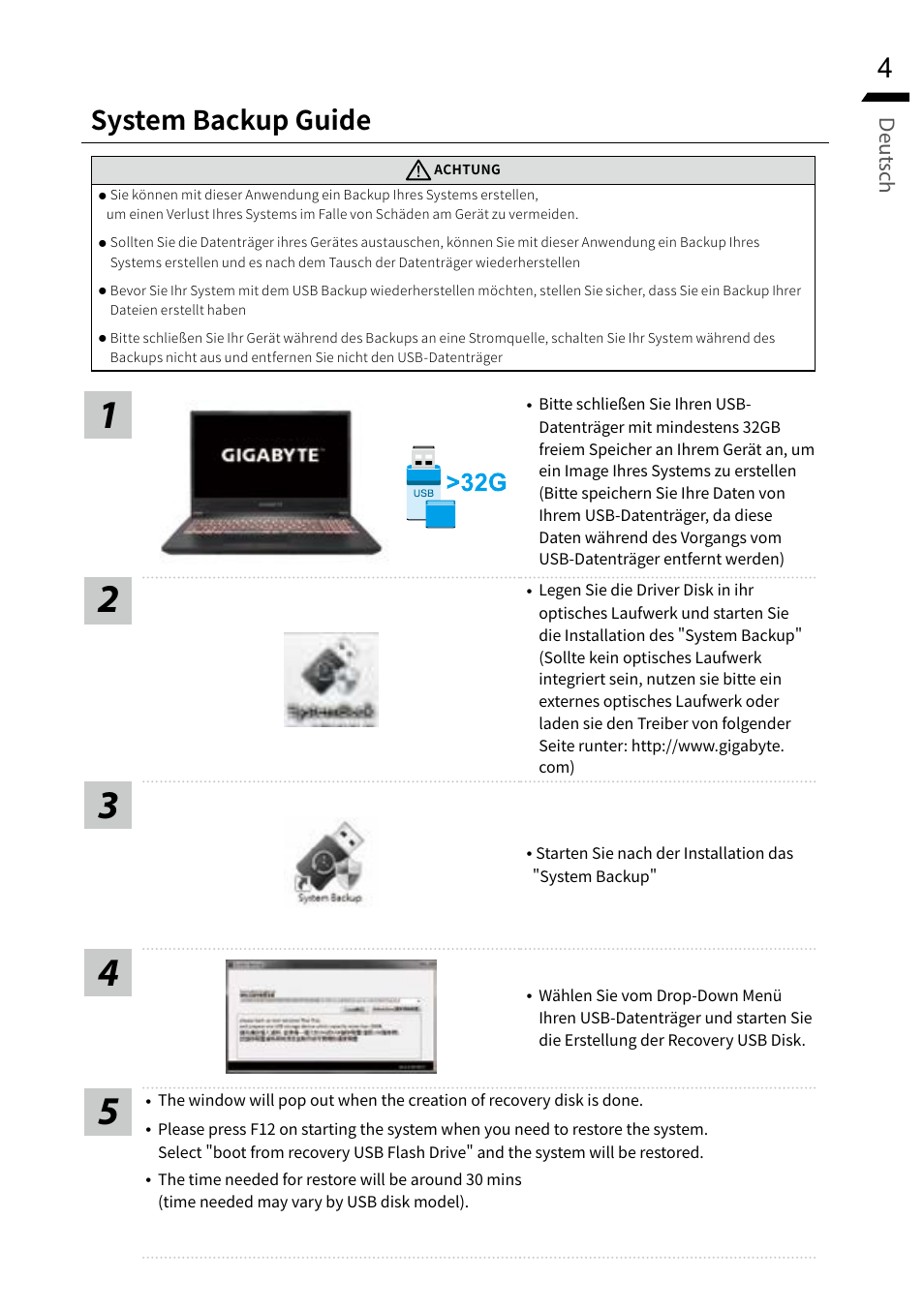 System backup guide | GIGABYTE 15.6" G5 Notebook (Black) User Manual | Page 41 / 93