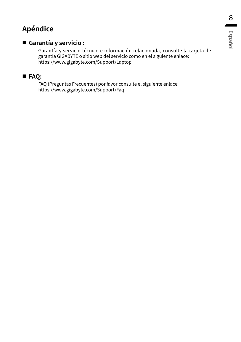 Apéndice | GIGABYTE 15.6" G5 Notebook (Black) User Manual | Page 53 / 93