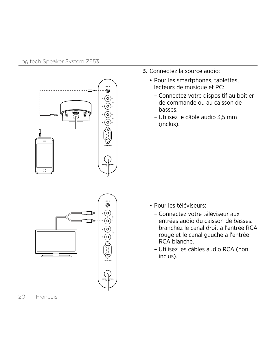 Logitech Z533 2.1 Speaker System with Subwoofer and Control Pod User Manual | Page 20 / 200