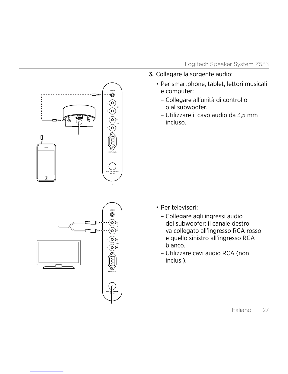 Logitech Z533 2.1 Speaker System with Subwoofer and Control Pod User Manual | Page 27 / 200