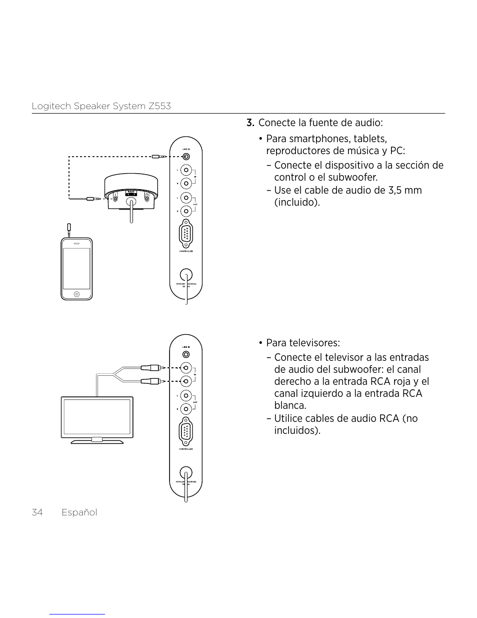 Logitech Z533 2.1 Speaker System with Subwoofer and Control Pod User Manual | Page 34 / 200