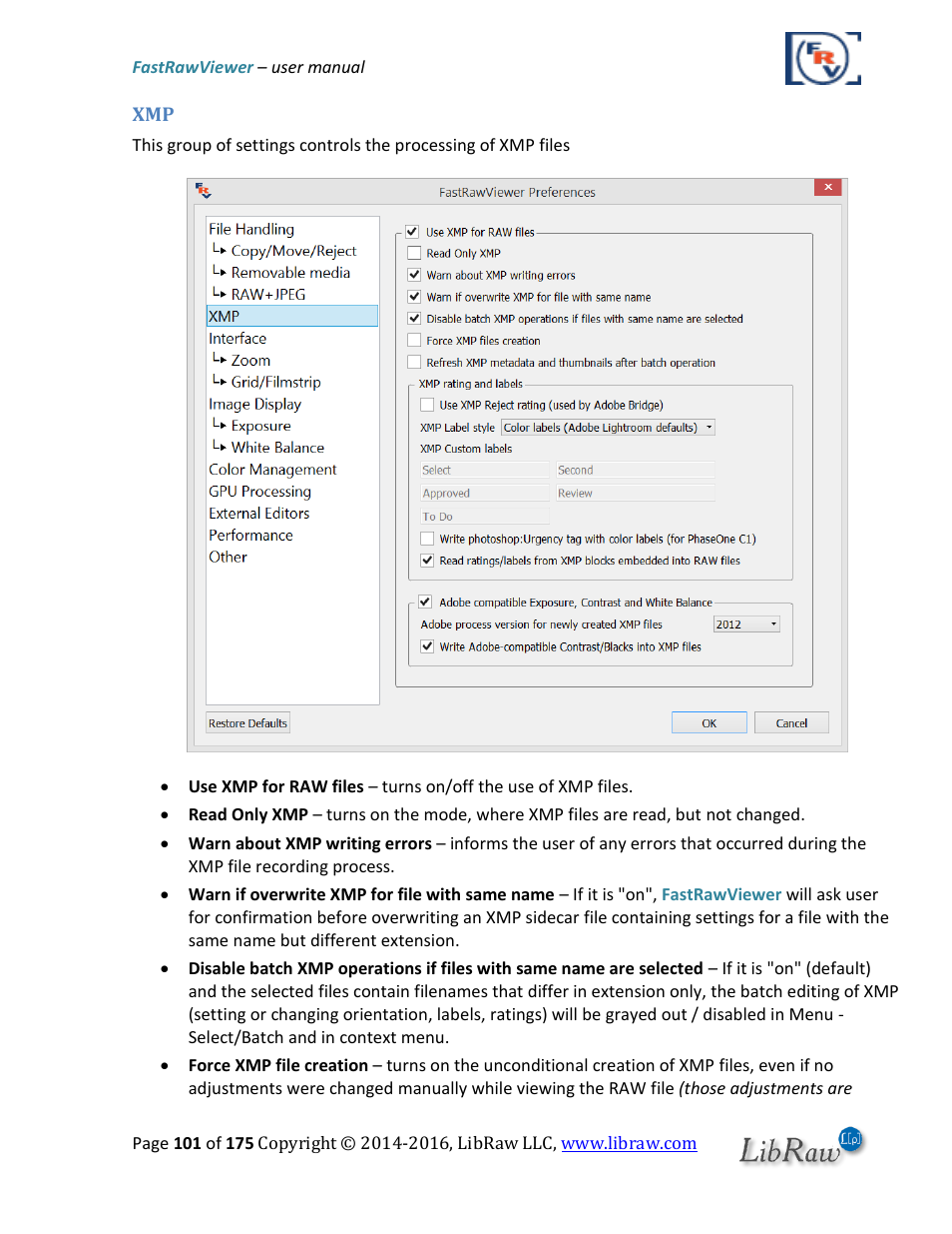 FastRawViewer Software 2.0 (Download) User Manual | Page 101 / 175