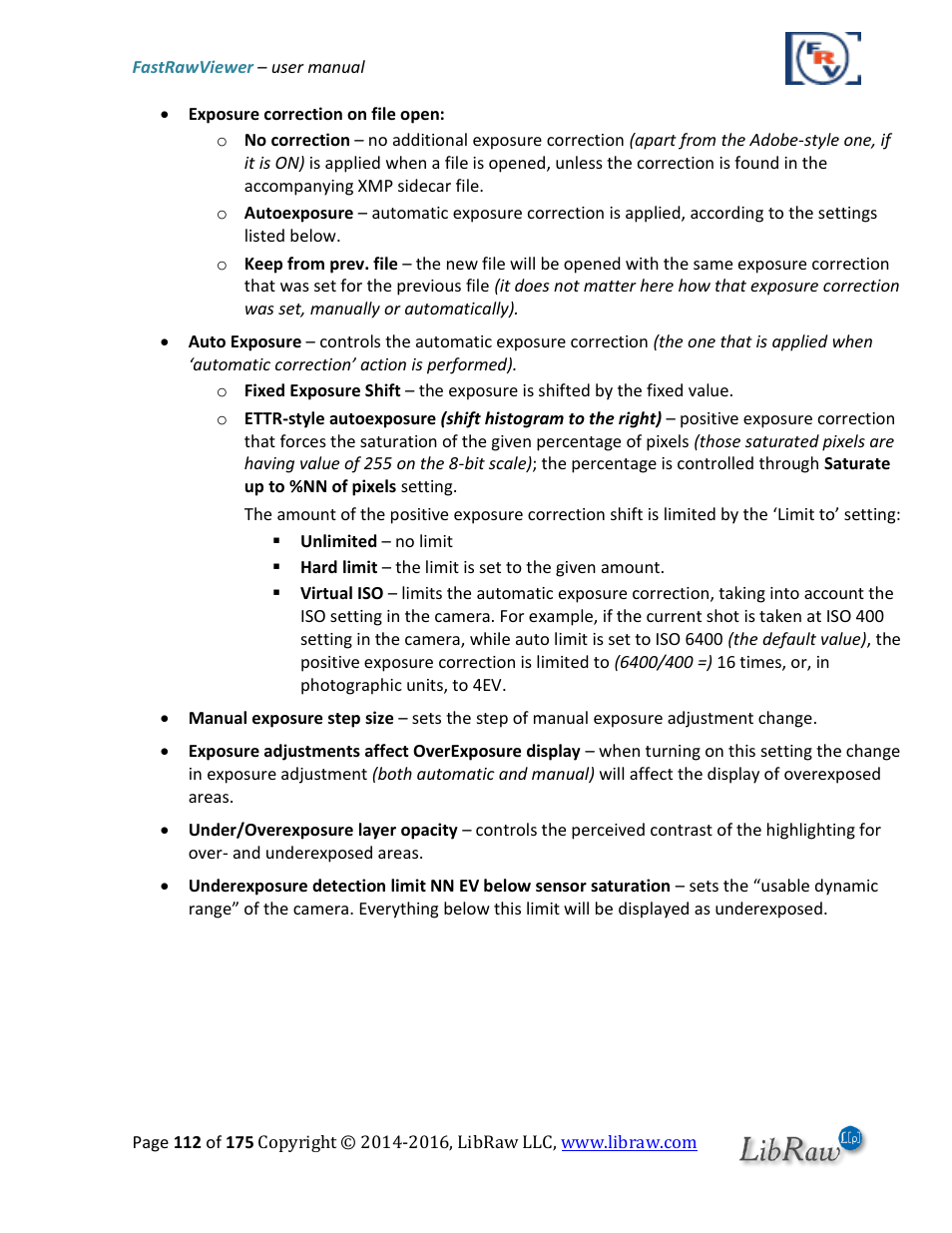 FastRawViewer Software 2.0 (Download) User Manual | Page 112 / 175