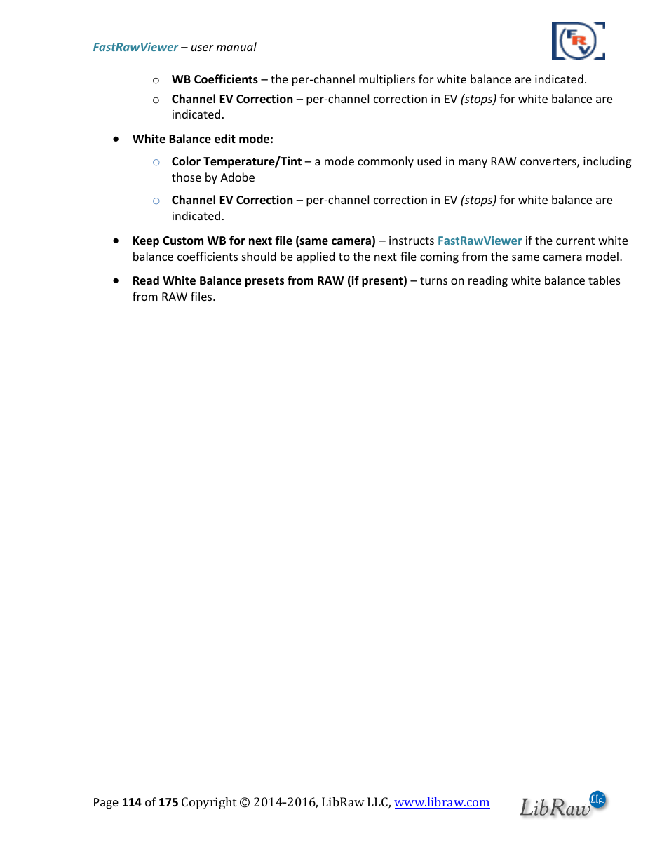 FastRawViewer Software 2.0 (Download) User Manual | Page 114 / 175