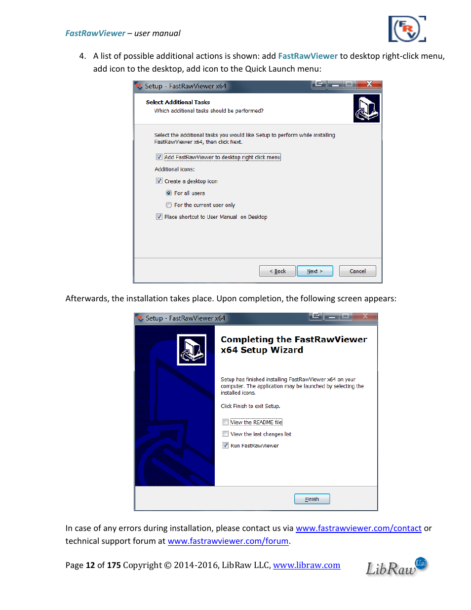 FastRawViewer Software 2.0 (Download) User Manual | Page 12 / 175