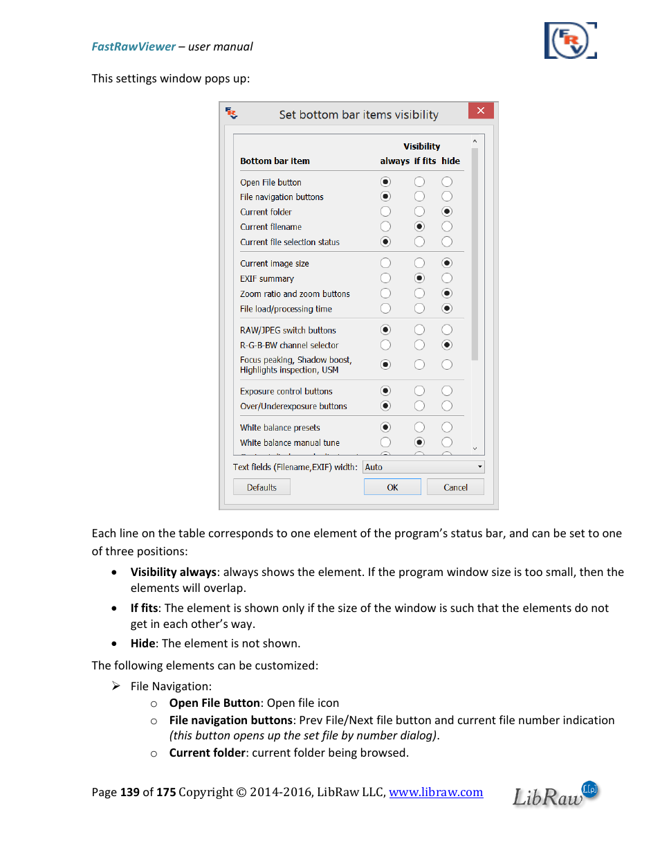 FastRawViewer Software 2.0 (Download) User Manual | Page 139 / 175