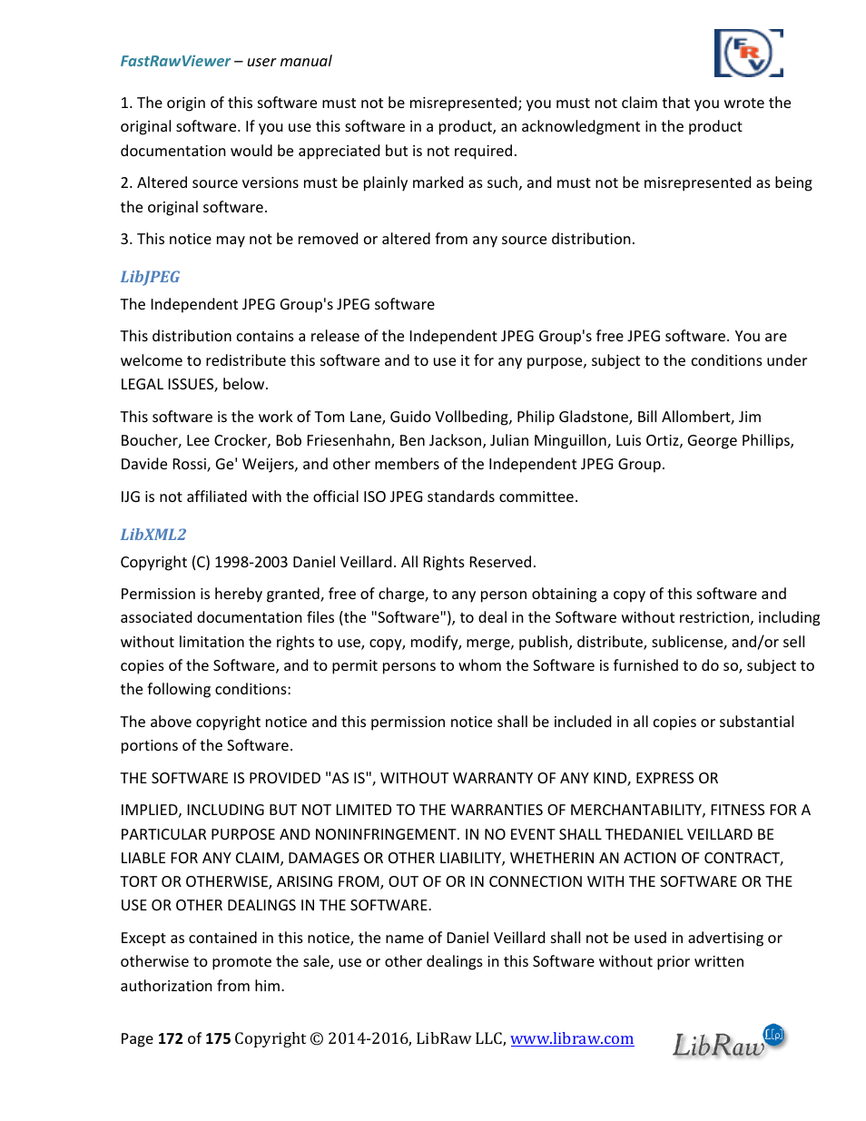 FastRawViewer Software 2.0 (Download) User Manual | Page 172 / 175
