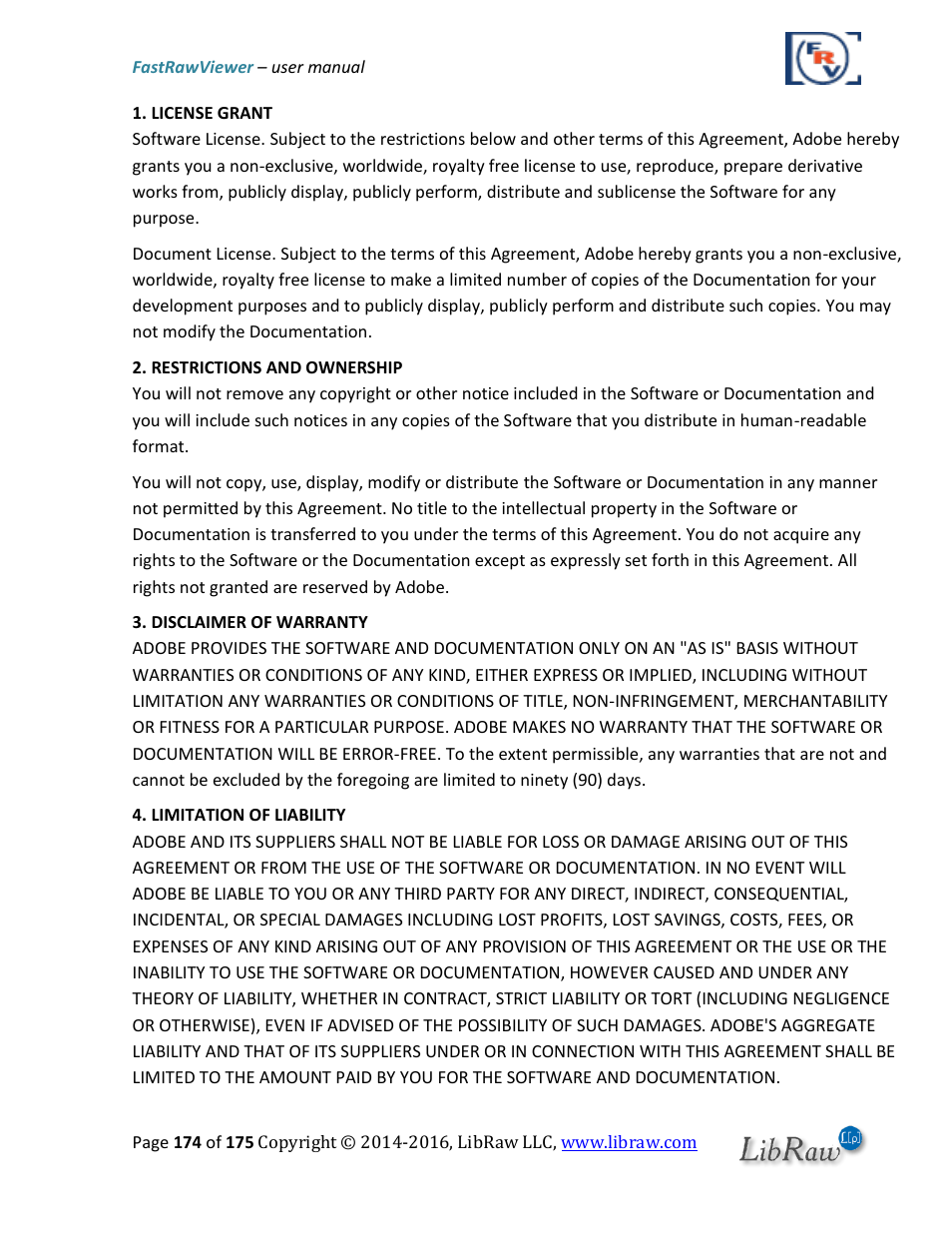 FastRawViewer Software 2.0 (Download) User Manual | Page 174 / 175