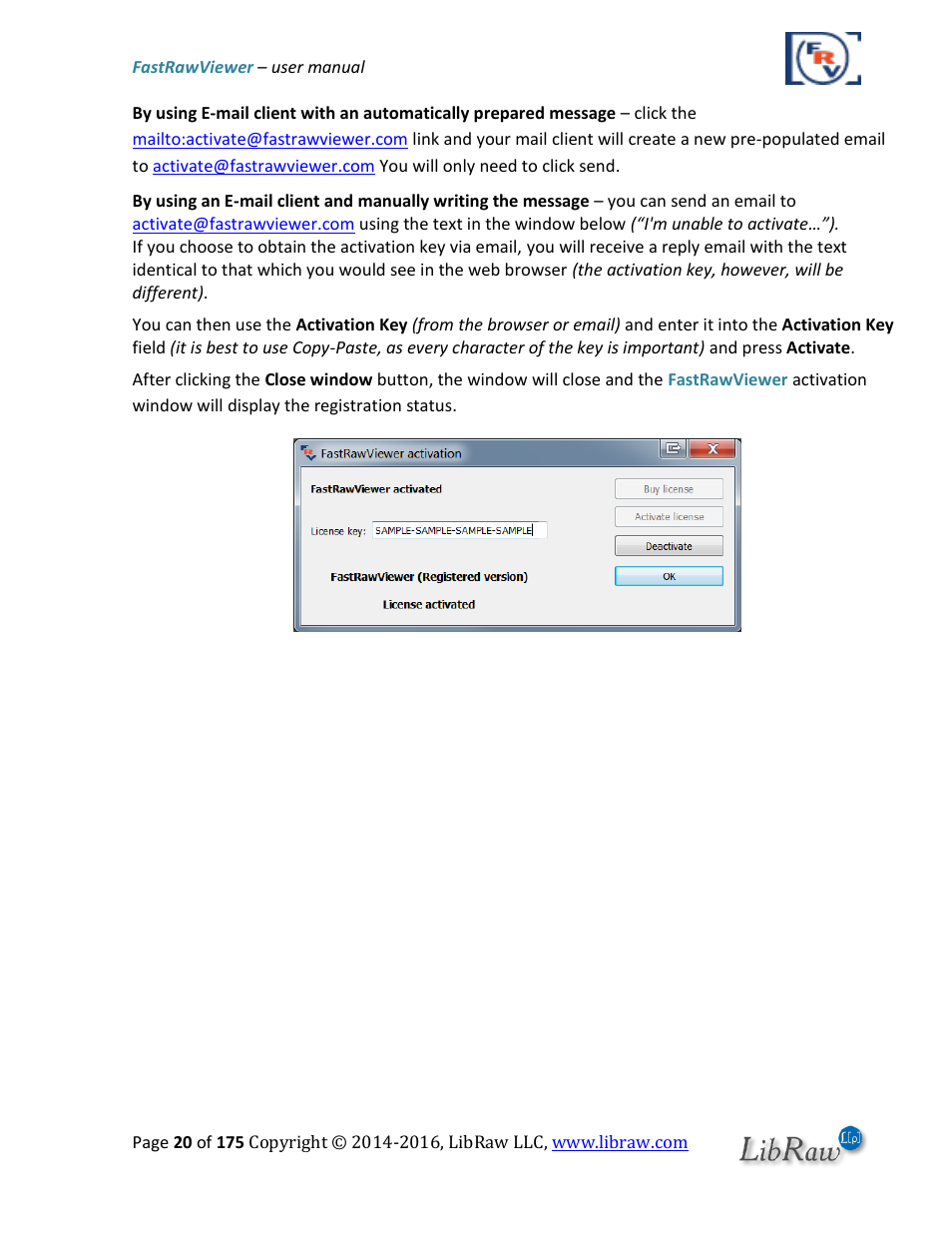 FastRawViewer Software 2.0 (Download) User Manual | Page 20 / 175