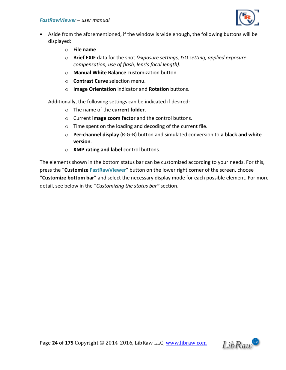 FastRawViewer Software 2.0 (Download) User Manual | Page 24 / 175