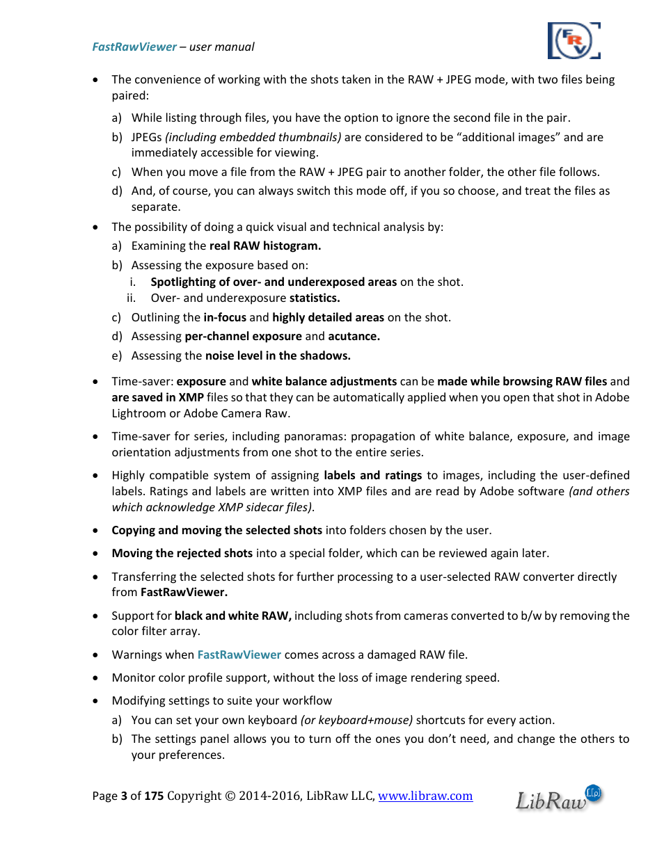 FastRawViewer Software 2.0 (Download) User Manual | Page 3 / 175