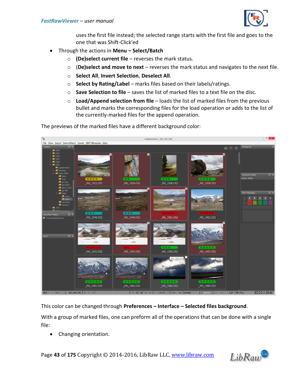 FastRawViewer Software 2.0 (Download) User Manual | Page 43 / 175