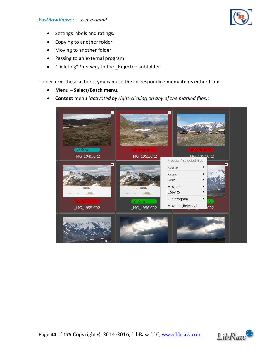 FastRawViewer Software 2.0 (Download) User Manual | Page 44 / 175