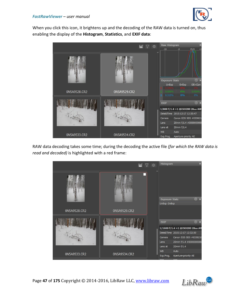 FastRawViewer Software 2.0 (Download) User Manual | Page 47 / 175