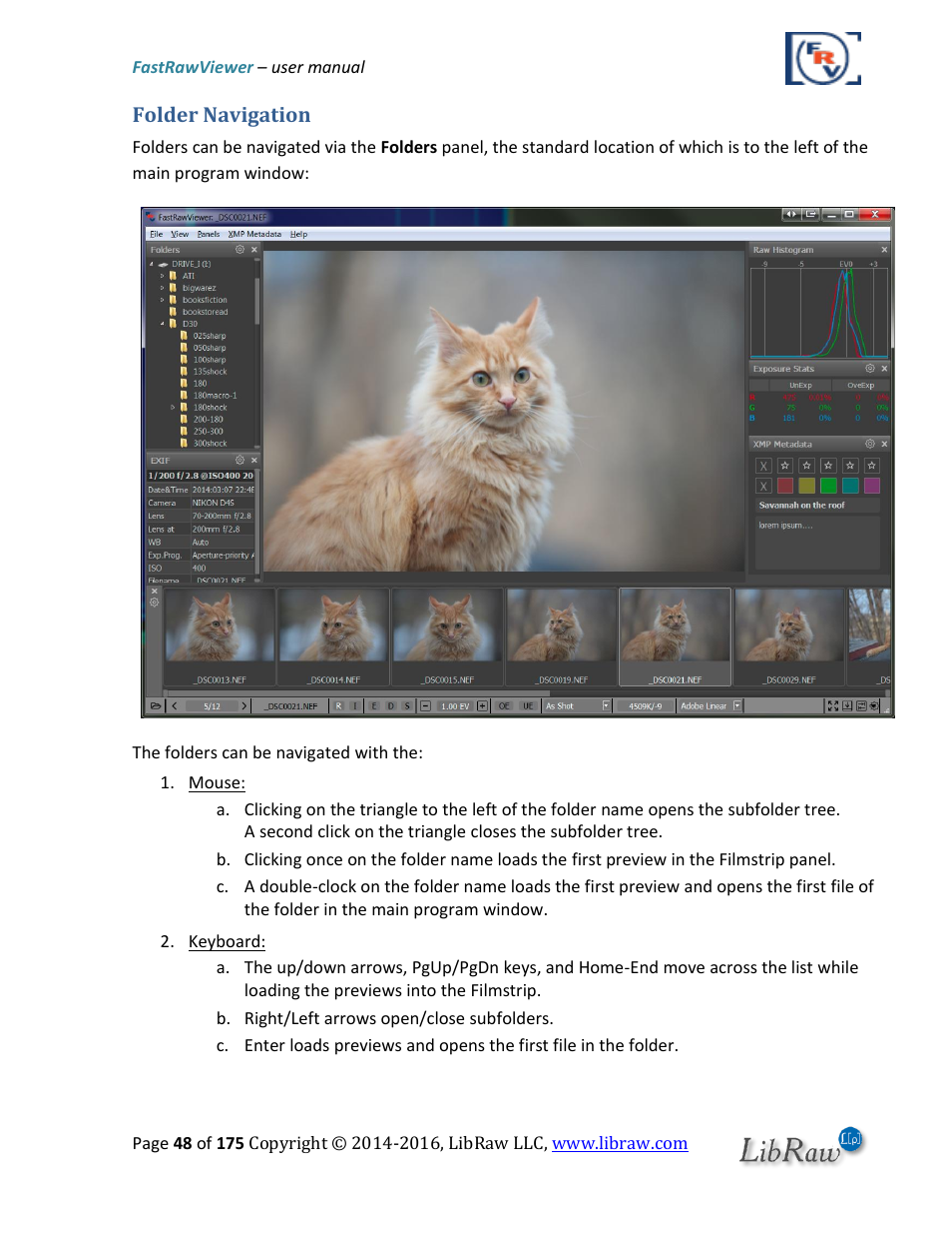 Folder navigation | FastRawViewer Software 2.0 (Download) User Manual | Page 48 / 175