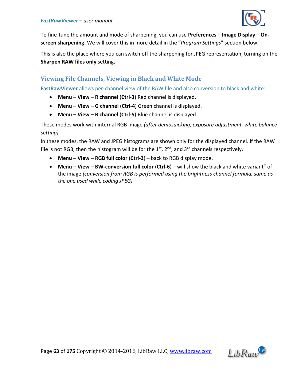 FastRawViewer Software 2.0 (Download) User Manual | Page 63 / 175
