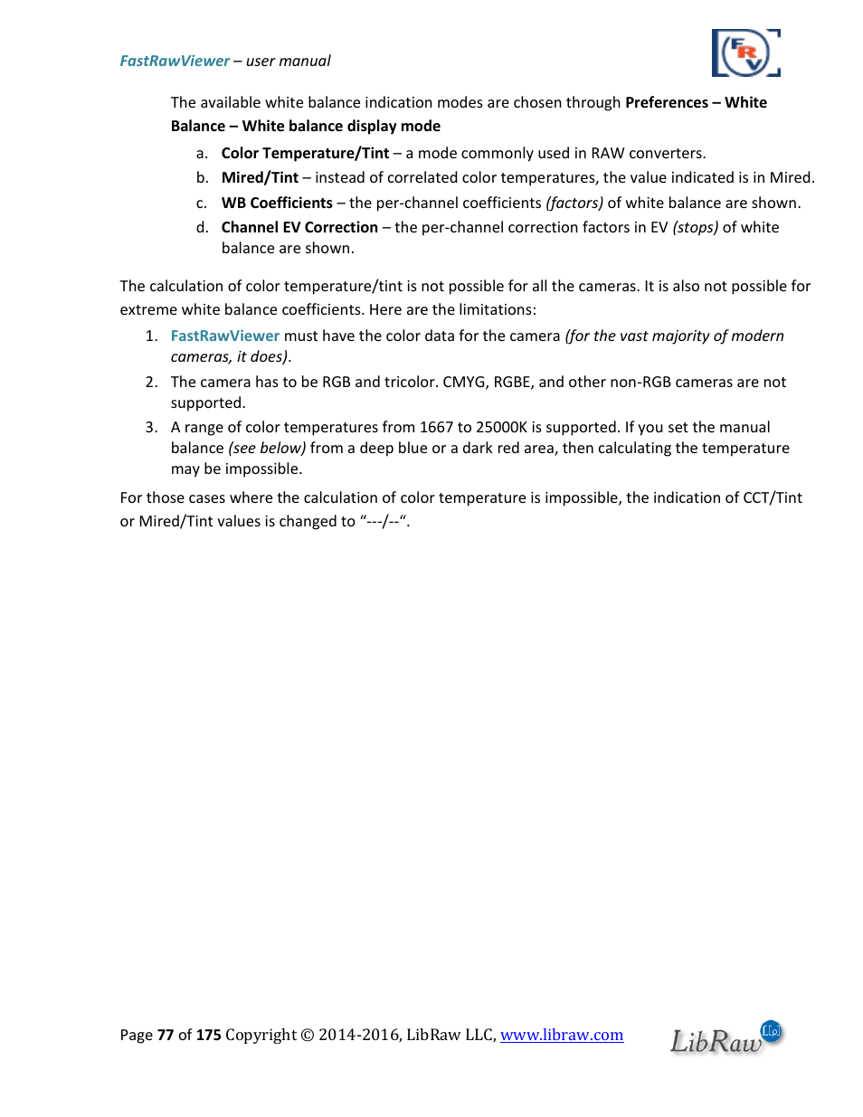 FastRawViewer Software 2.0 (Download) User Manual | Page 77 / 175