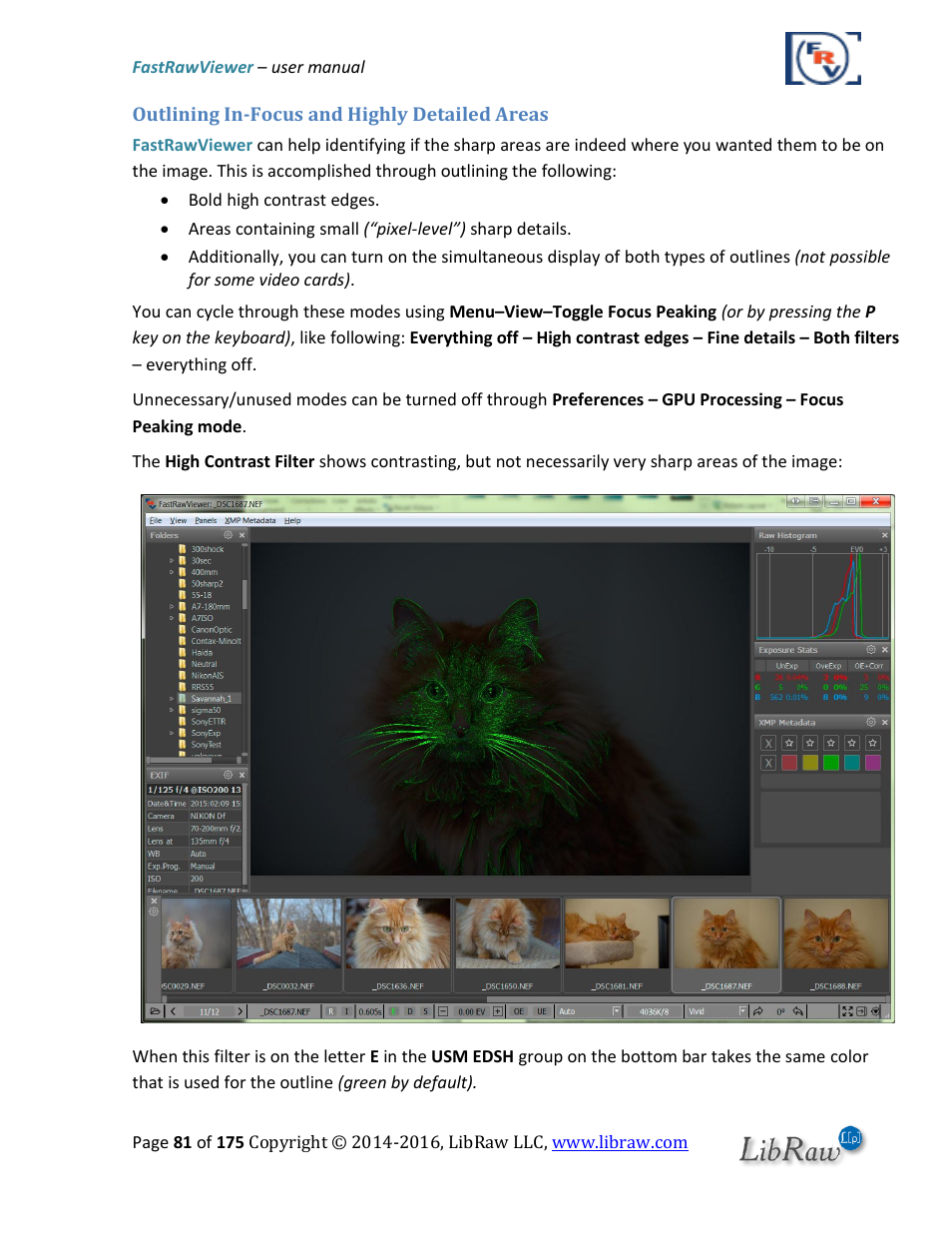 Outlining in-focus and highly detailed areas | FastRawViewer Software 2.0 (Download) User Manual | Page 81 / 175