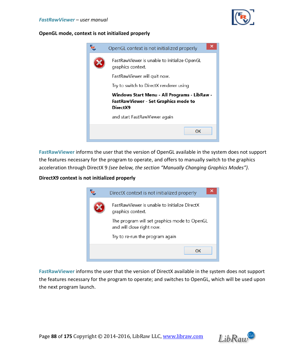 FastRawViewer Software 2.0 (Download) User Manual | Page 88 / 175