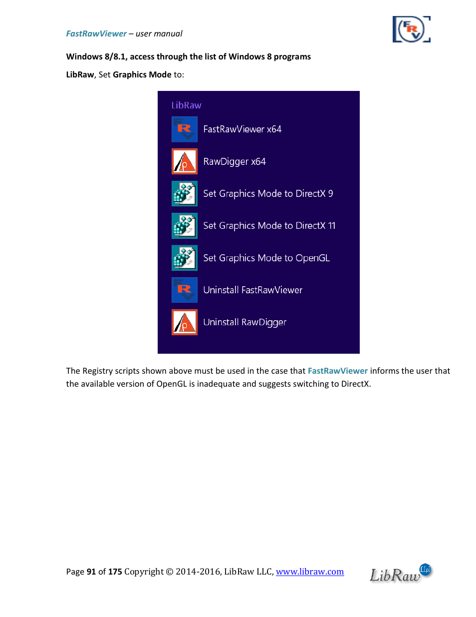 FastRawViewer Software 2.0 (Download) User Manual | Page 91 / 175