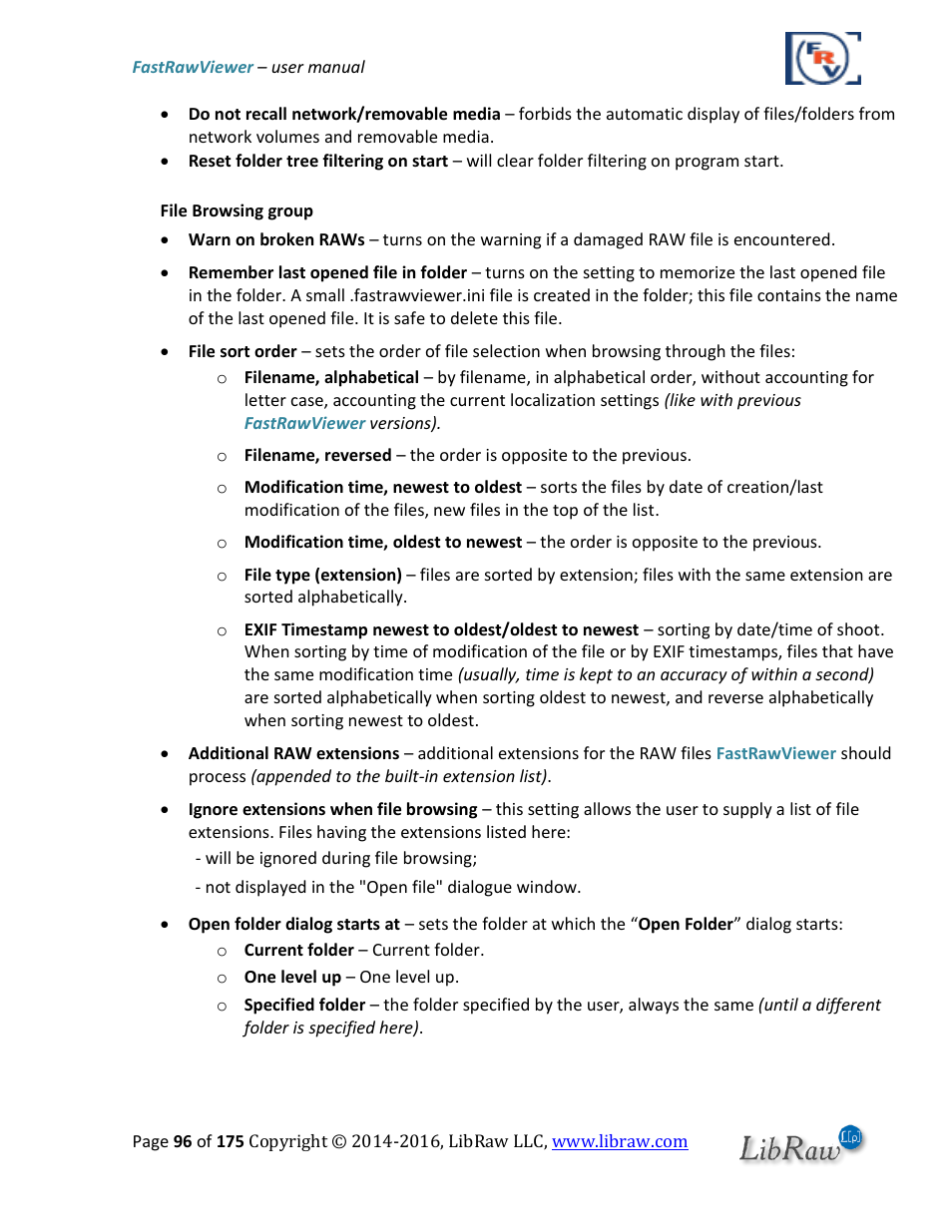 FastRawViewer Software 2.0 (Download) User Manual | Page 96 / 175