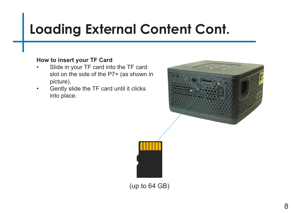 Loading external content cont | AAXA Technologies P7+ 550-Lumen Full HD LED SmPico Projector User Manual | Page 11 / 49