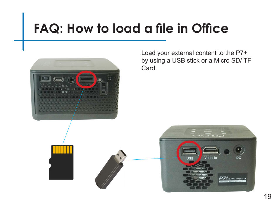 Faq: how to load a file in office | AAXA Technologies P7+ 550-Lumen Full HD LED SmPico Projector User Manual | Page 22 / 49