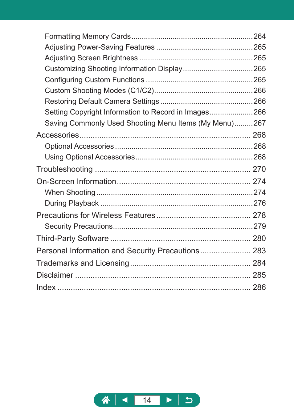 Canon PowerShot SX70 HS Digital Camera User Manual | Page 14 / 289
