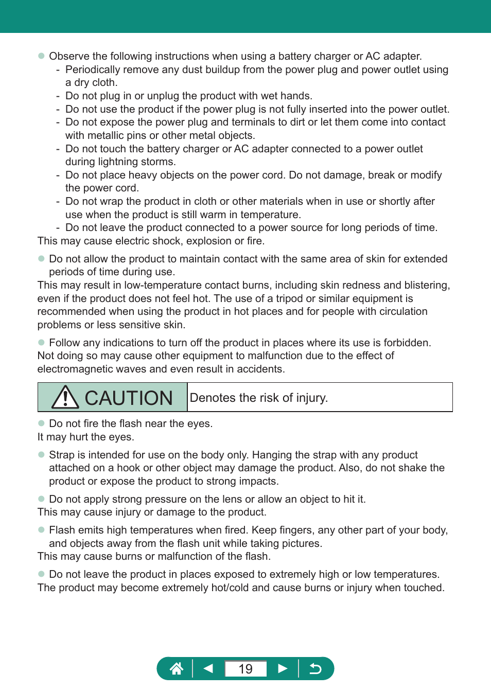 Caution | Canon PowerShot SX70 HS Digital Camera User Manual | Page 19 / 289