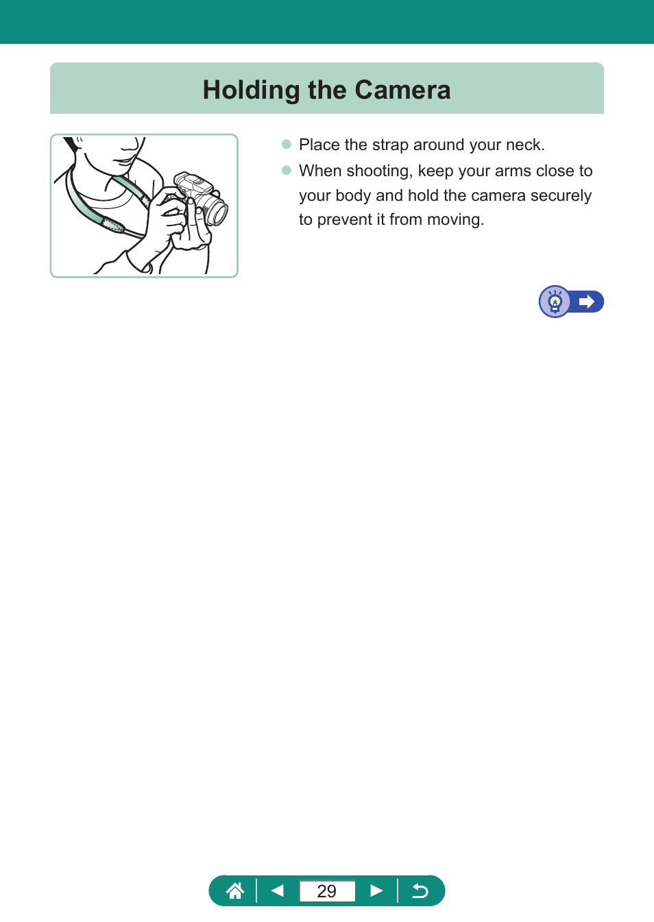 Holding the camera | Canon PowerShot SX70 HS Digital Camera User Manual | Page 29 / 289