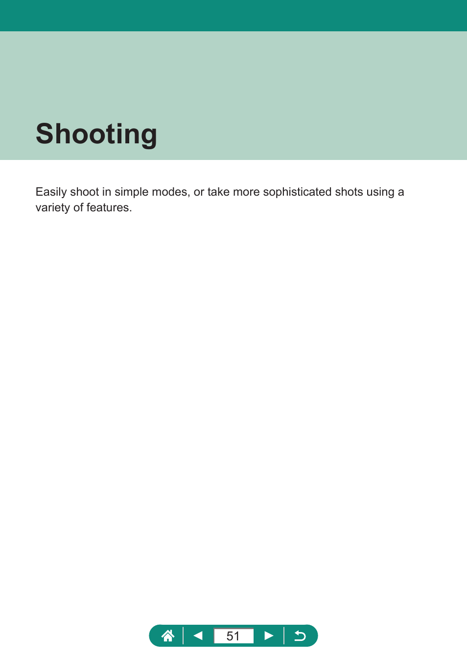 Shooting | Canon PowerShot SX70 HS Digital Camera User Manual | Page 51 / 289