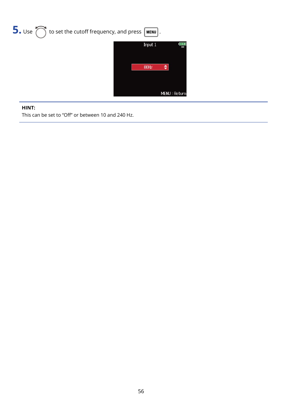 Zoom F8n Pro 8-Input / 10-Track Multitrack Field Recorder User Manual | Page 56 / 316
