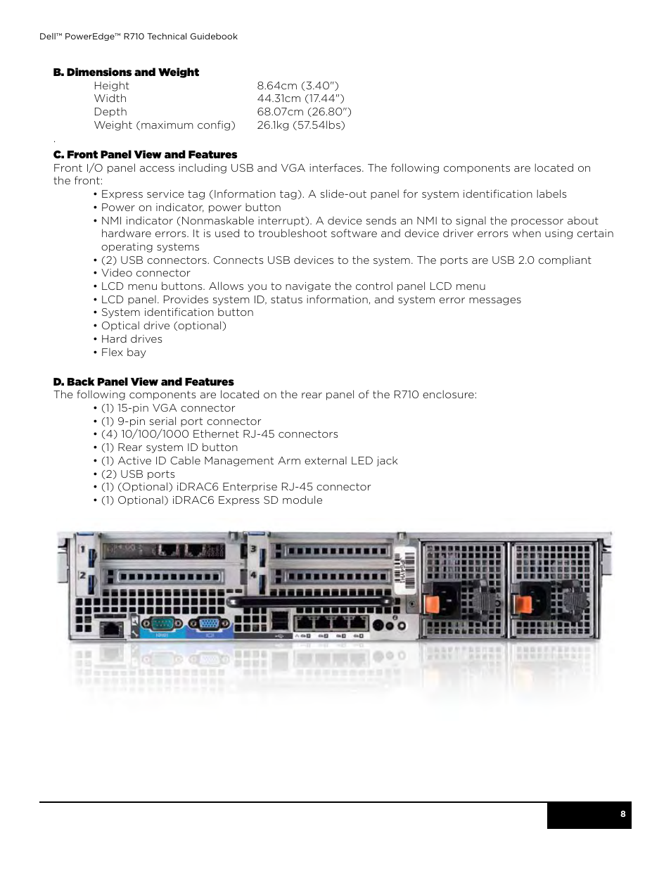 Dell POWEREDGE R710 User Manual | Page 8 / 58