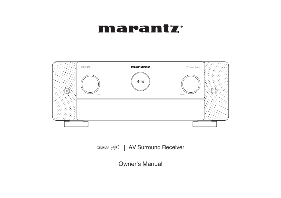 Marantz CINEMA 50 9.4-Channel Network A/V Receiver (Black) User Manual | 326 pages