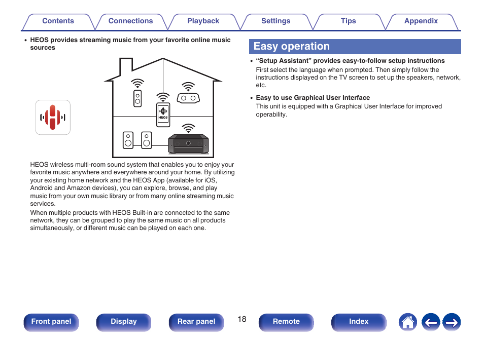 Easy operation | Marantz CINEMA 50 9.4-Channel Network A/V Receiver (Black) User Manual | Page 18 / 326