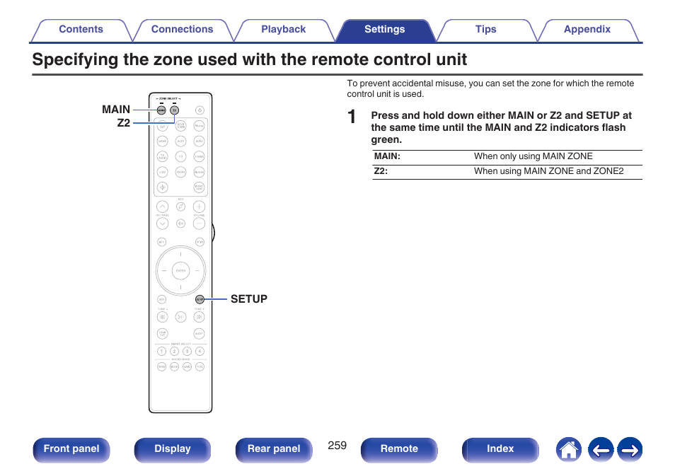 P. 259) | Marantz CINEMA 50 9.4-Channel Network A/V Receiver (Black) User Manual | Page 259 / 326