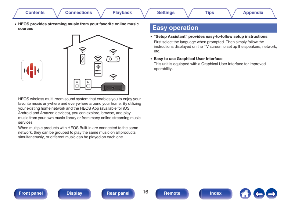 Easy operation | Marantz CINEMA 70s 7.2-Channel Network A/V Receiver User Manual | Page 16 / 284