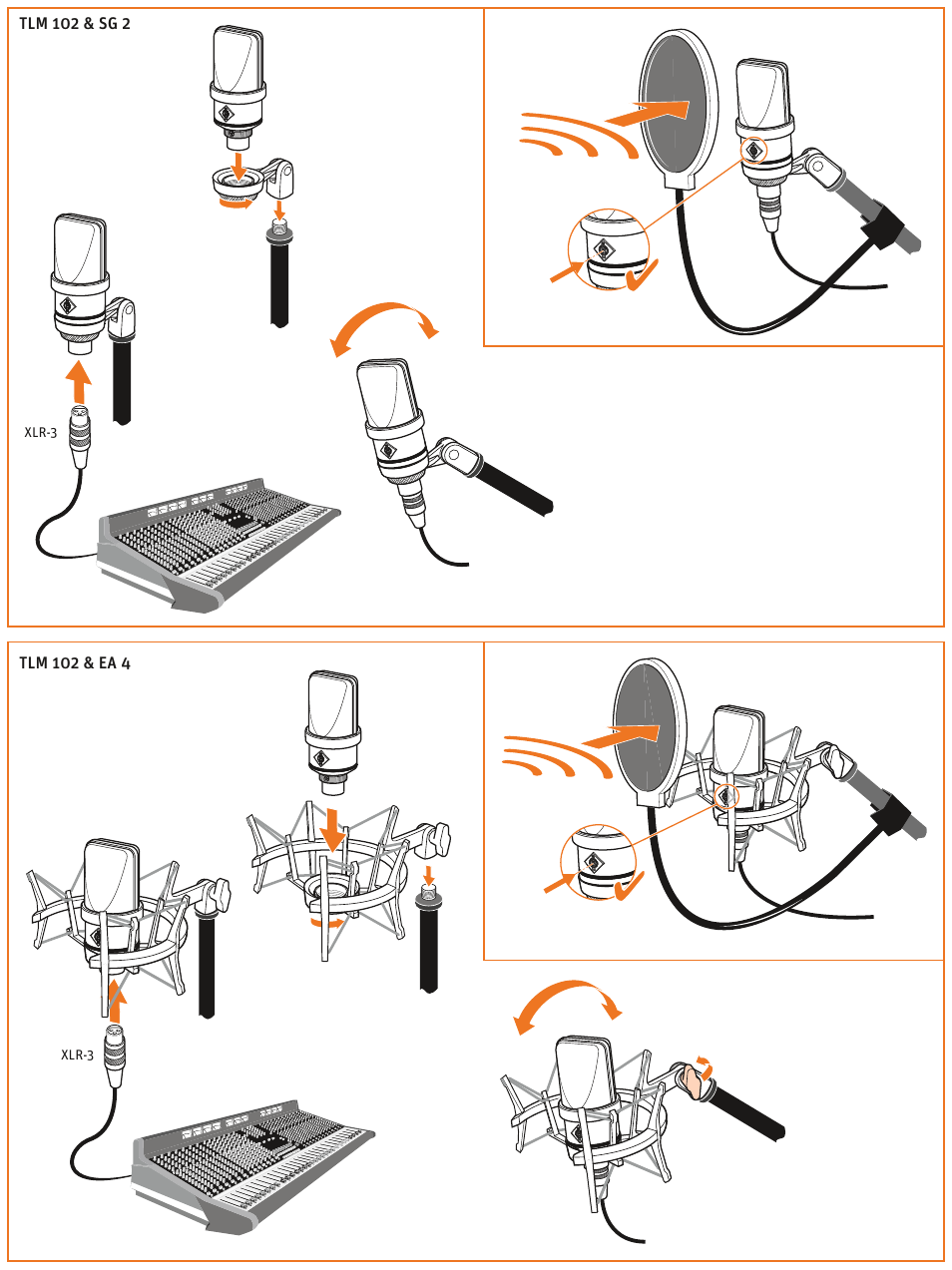 Neumann TLM 102 Studio Set Large-DiaphrCardioid Condenser Microphone with Shockmount (Nickel) User Manual | Page 2 / 2