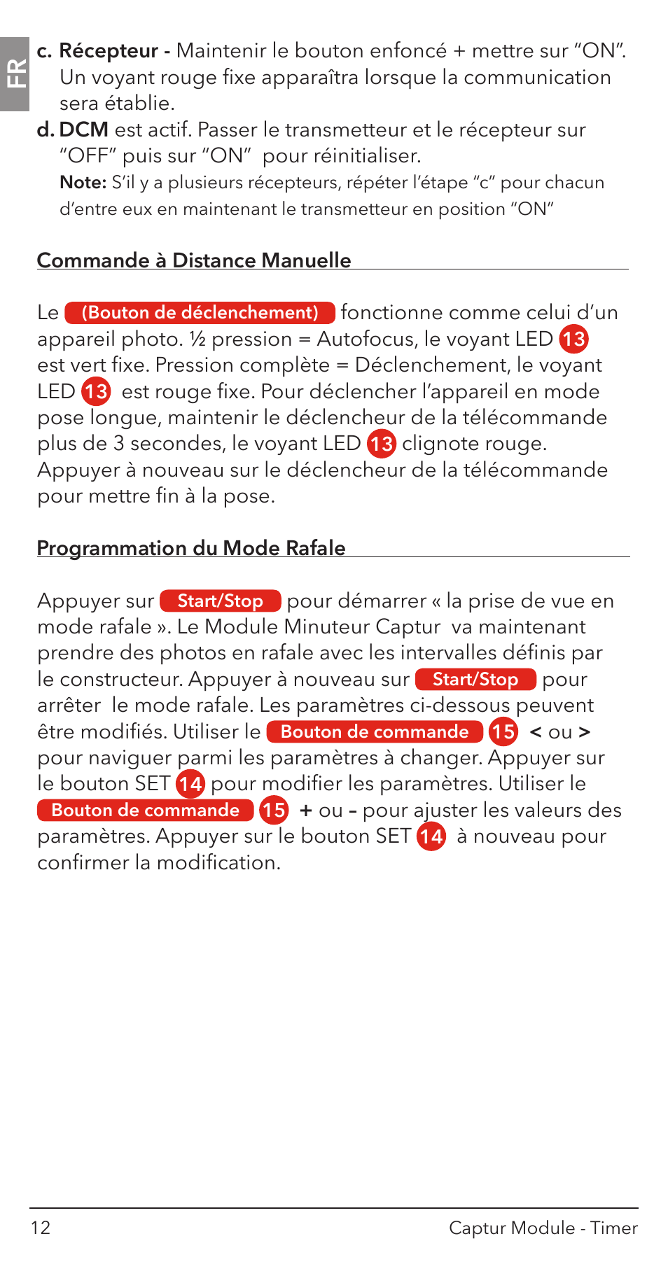 Hahnel Captur Timer Module User Manual | Page 14 / 41