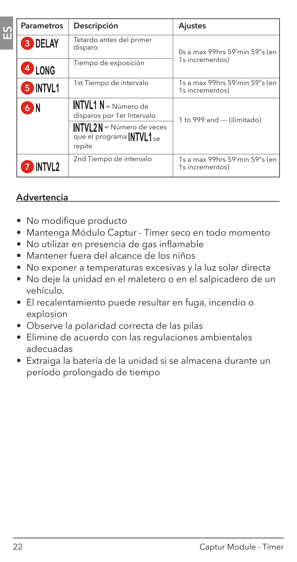Hahnel Captur Timer Module User Manual | Page 24 / 41