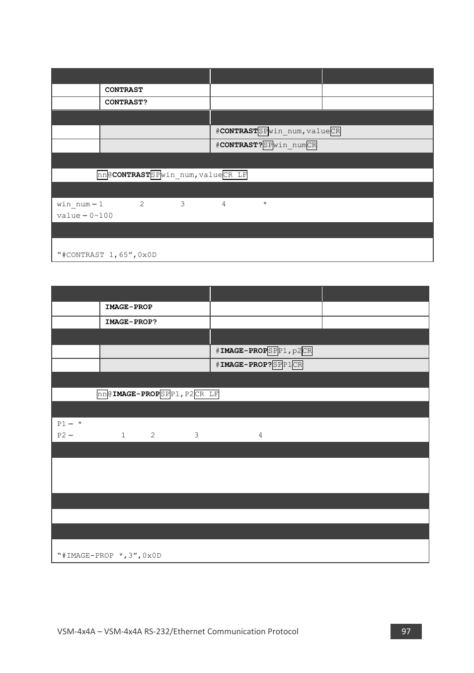 2 contrast, 3 image prop | Kramer 4 x 4 Seamless AV Matrix Switcher/Multi-Scaler User Manual | Page 104 / 117