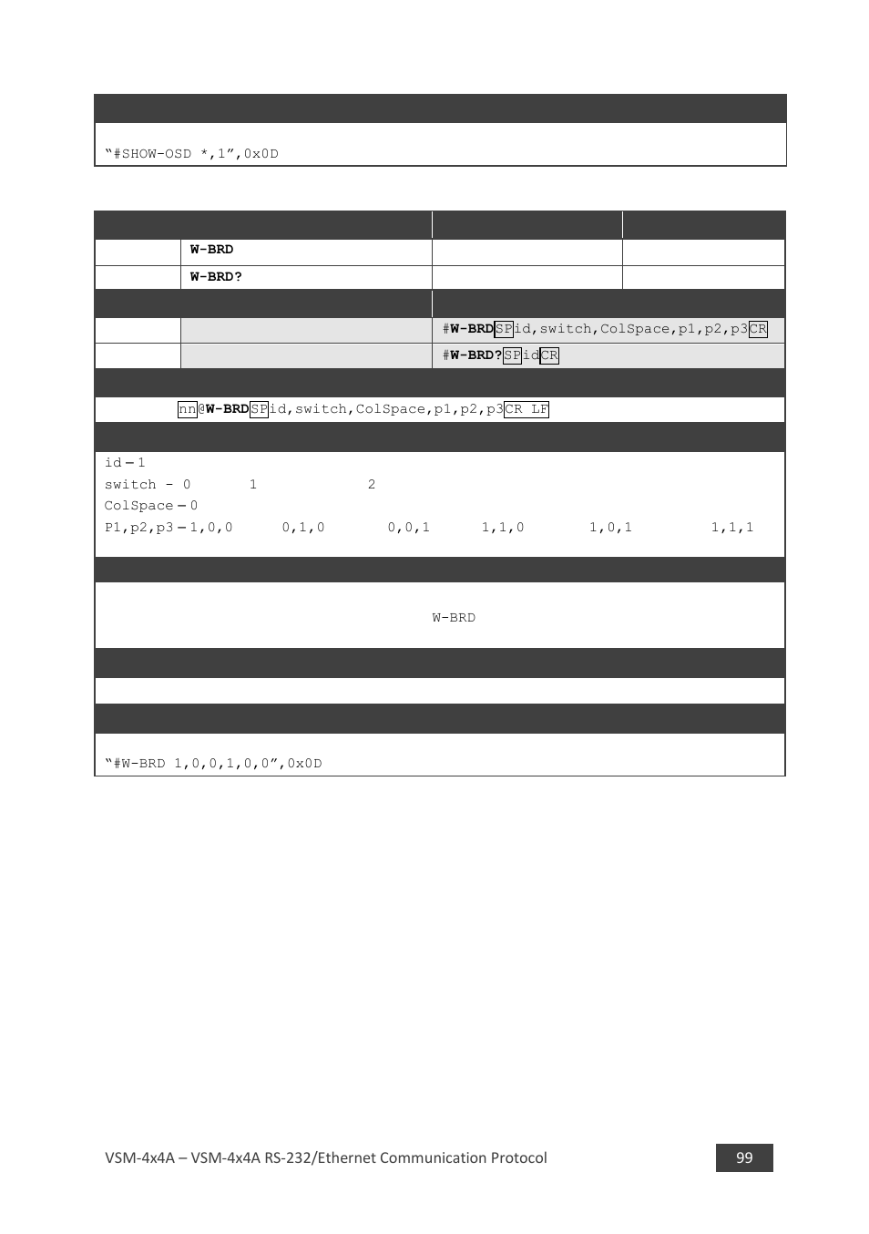 6 w-brd | Kramer 4 x 4 Seamless AV Matrix Switcher/Multi-Scaler User Manual | Page 106 / 117