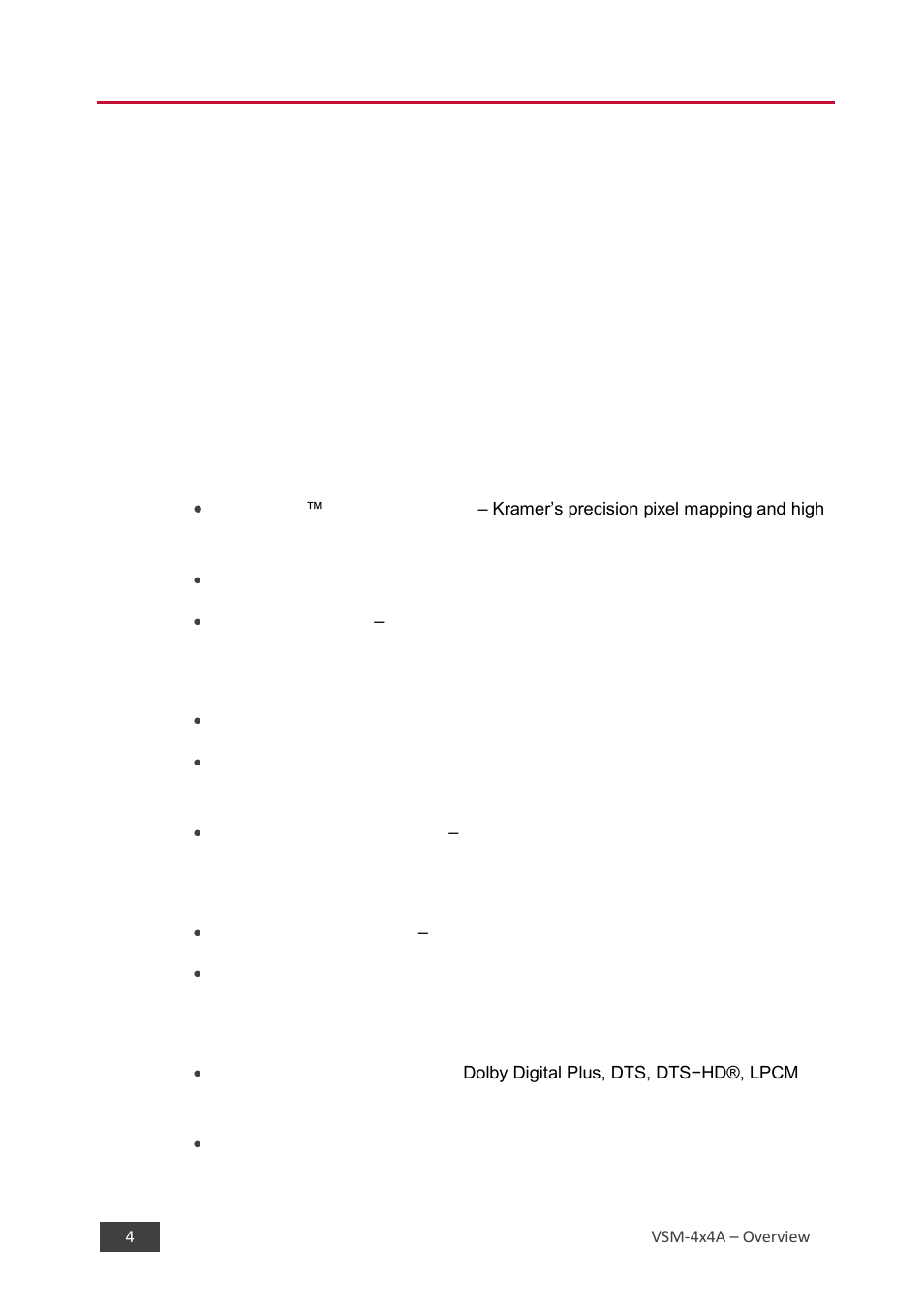 3 overview, Overview, 3overview | Kramer 4 x 4 Seamless AV Matrix Switcher/Multi-Scaler User Manual | Page 11 / 117