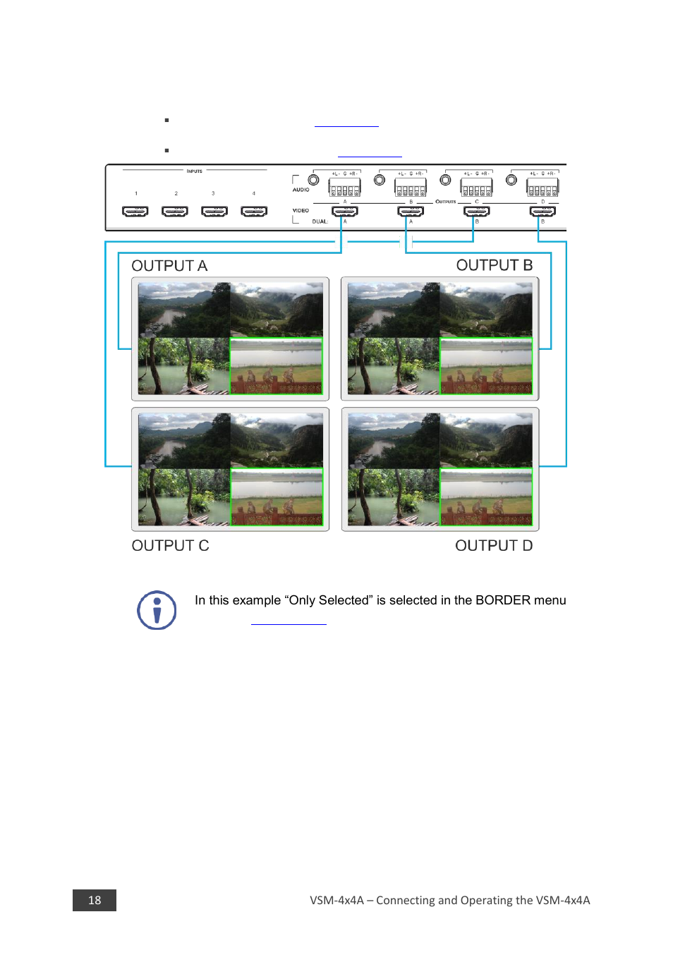 2 operating the vsm-4x4a in quad mode, Figure 10 | Kramer 4 x 4 Seamless AV Matrix Switcher/Multi-Scaler User Manual | Page 25 / 117