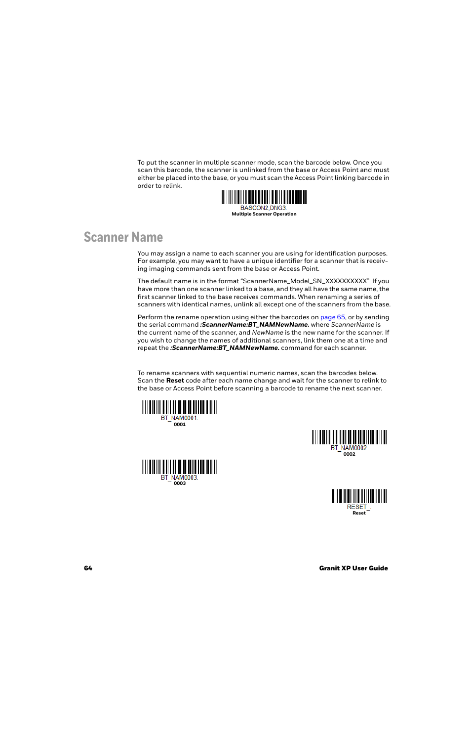 Scanner name | Honeywell Granit 1991iSR Ultra-Rugged Standard-Range Barcode Scanner User Manual | Page 80 / 308