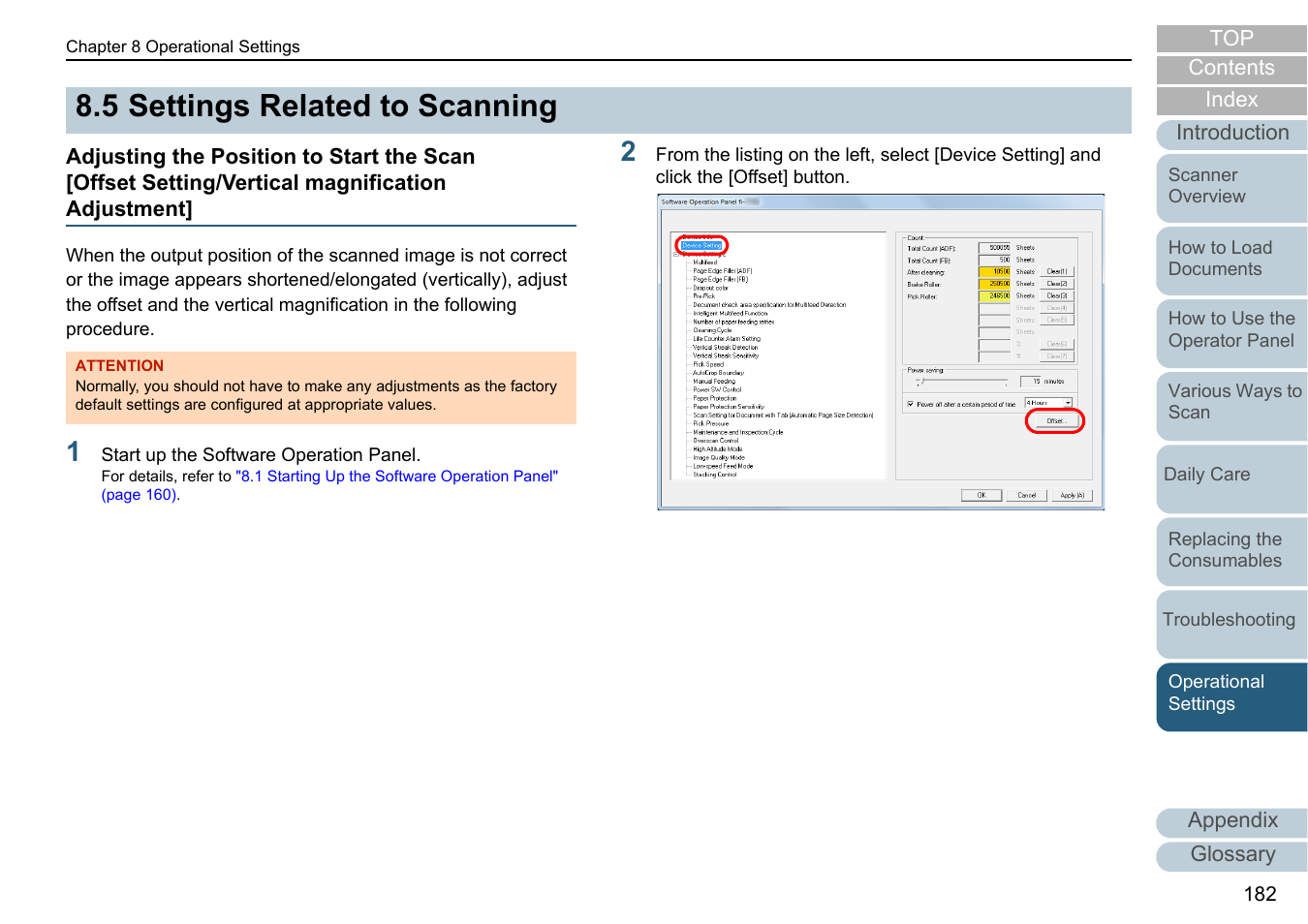 5 settings related to scanning, Settings related to scanning | Fujitsu Ricoh Fujitsu fi-7700 Document Scanner User Manual | Page 182 / 238